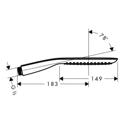 Ручний душ Hansgrohe PuraVida 120 1jet, білий / хром (28558400) Ручний душ Hansgrohe PuraVida 120 1jet, білий / хром (28558400)