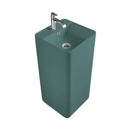 Nic-Design Умивальник окремо стоячий Nic Design Semplice 40х40х85 см з отвором під змішувач, злив у стіну, Amazzonia глянець (001371077) Nic-Design Умивальник окремо стоячий Nic Design Semplice 40х40х85 см з отвором під змішувач, злив у стіну, Amazzonia глянець (001371077)