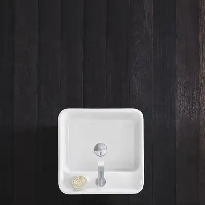 Nic-Design Умивальник окремо сточячий Nic Design Semplice 40х40х85 см з отвором під змішувач, зі зливом в підлогу, Fard глянець (001374072) Nic-Design Умивальник окремо сточячий Nic Design Semplice 40х40х85 см з отвором під змішувач, зі зливом в підлогу, Fard глянець (001374072)