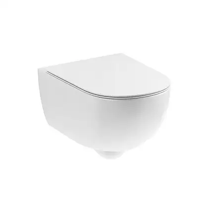 Nic-Design Унітаз підвісний Nic Design Pin 55 х 37 см з кришкою, білий глянець (003709001/005712001) (003709001_005712001)