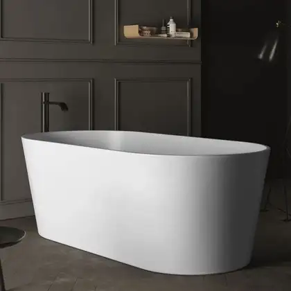 Nic-Design Ванна зі штучного каменю Nic Design Bay 160x80 см, білий глянець (014719001)
