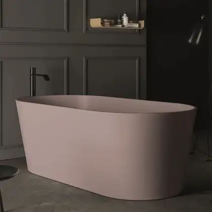 Ванна зі штучного каменю Nic Design Bay 160x80 см, Cipria матовий (014719060)