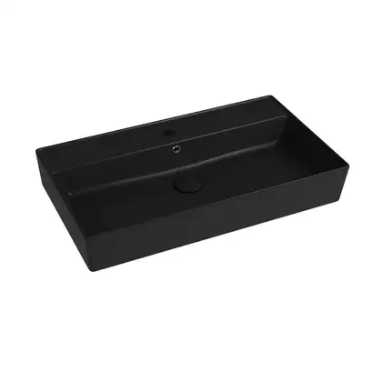 Quarter-Bath Умивальник підвісний Quarter Bath Cross Line 80x45, чорний матовий (70CL23080.01.1.3.01) Quarter-Bath Умивальник підвісний Quarter Bath Cross Line 80x45, чорний матовий (70CL23080.01.1.3.01)