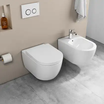 Quarter-Bath Унітаз підвісний безободковий Quarter Bath Deep, білий (70DE03054.00.1.3.01)