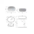 Умивальник на стільницю Nic Design Semplice 50х40х15 см, білий матовий (001375003)