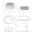 Nic-Design Умивальник на стільницю Nic Design Semplice 50х40х15 см, Amazzonia глянець (001375077)