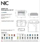 Nic-Design Умивальник на стільницю Nic Design Semplice 60х45х16 см з отвором під змішувач, білий матовий C/F (001384003 CF)