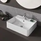 Nic-Design Умивальник на стільницю Nic Design Semplice 60х45х16 см з отвором під змішувач, Cipria матовий C/F (001384060 CF)