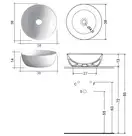 Nic-Design Умивальник на стільницю Nic Design Ovvio 38x14 см, Cemento matt (001446047)