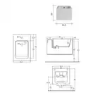 Nic-Design Біде підвісне Nic Design Cool 34х52х26 см, Cemento матовий (004243047)