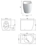 Nic-Design Біде підлогове Nic Design Ovvio 37,4х53х42 см, білий глянець (004432001)