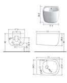 Nic-Design Біде підвісне Nic Design Ovvio 37,4х53х28,5 см, Fard глянець (004434072)