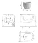 Nic-Design Біде підвісне Nic Design Pin 55х37, Cipria матовий (004706060)