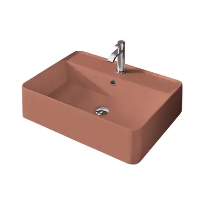 Умивальник на стільницю Nic Design Semplice 60х45х16 см з отвором під змішувач, Fard глянець C/F (001384072 CF) Умивальник на стільницю Nic Design Semplice 60х45х16 см з отвором під змішувач, Fard глянець C/F (001384072 CF)