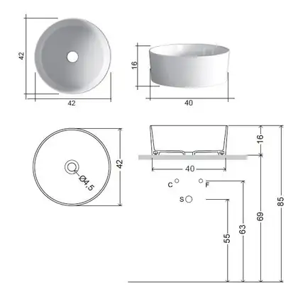 Nic-Design Умивальник на стільницю Nic Design Ovvio 42х16 см, Salvia matt (001451067) Nic-Design Умивальник на стільницю Nic Design Ovvio 42х16 см, Salvia matt (001451067)