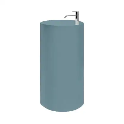 Nic-Design Умивальник окремо стоячий Nic Design Ovvio 45х85 см з отвором під змішувач, злив у підлогу, Polvere матовий (001452057)