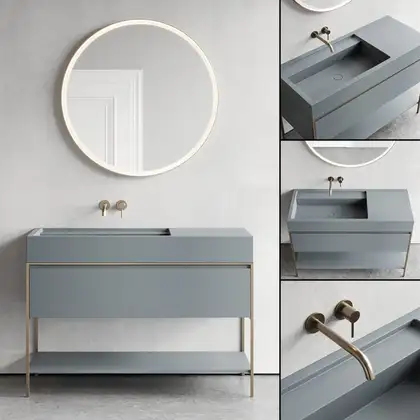 Nic-Design Стелаж для умивальника Nic Design Elen 120, Brushed Bronze (02173765) (021737065) Nic-Design Стелаж для умивальника Nic Design Elen 120, Brushed Bronze (02173765) (021737065)