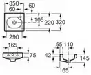 Умивальник підвісний Roca Meridian-N Compacto 35х32 (A327249000)