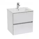 Тумба з умивальником Roca Cube 55 см, білий глянцевий (A85119A806)