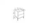 Тумба з умивальником Roca Cube 55 см, білий глянцевий (A85119A806)