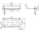 Полиця зі скребком Sonia Quick Aluminium Steel 300х51х151 мм, полірована сталь (185573)
