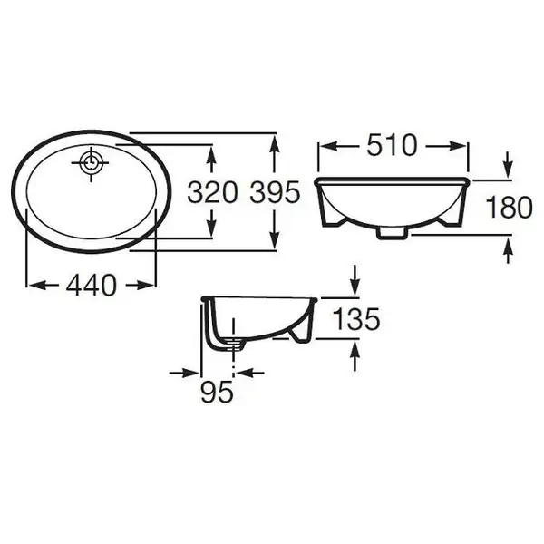 Умивальник накладний Roca Neo Selene 51x39.5, білий (A322307000) (A32230700C)
