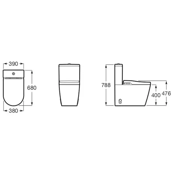 Унітаз-компакт Roca Inspira In-Wash Rimless (A803061001)