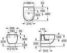Біде підвісне Roca Meridian-N Compacto 48х36 (A357246000)