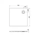 Душовий піддон Roca Ignis, 90x90, графіт (AP70238438401200)