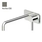 Змішувач для умивальника зі стіни Zucchetti Pan з виливом 230 мм, Metal Black (ZP6124.C50)
