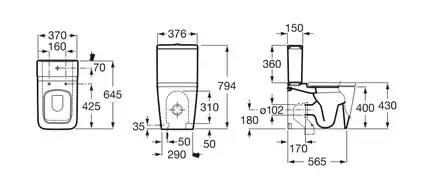 Кришка для унітазу Roca Inspira Square (A80153200B)