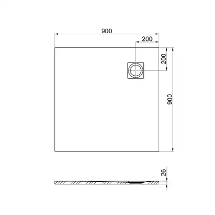 Душовий піддон Roca Ignis, 90x90, графіт (AP70238438401200) Душовий піддон Roca Ignis, 90x90, графіт (AP70238438401200)