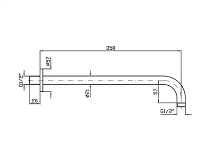 Тримач верхнього душу Zucchetti Pan настінний, Metal Black (Z93027.C50) Тримач верхнього душу Zucchetti Pan настінний, Metal Black (Z93027.C50)