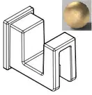 Гачок Sonia S-Cube Brushed Gold 37х24х43 мм, золото матове (195503)