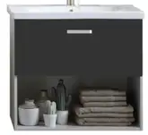 Kolpa San Тумба с умывальником EVELIN OUE 80 II GRAY/ANT (573906) (573900)