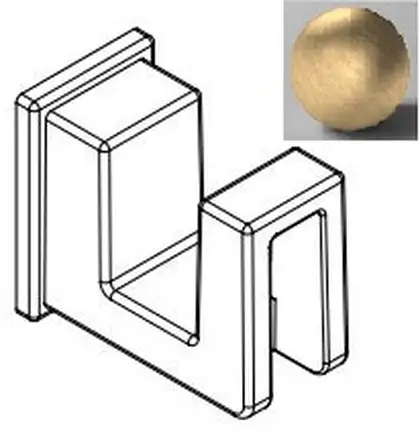 Гачок Sonia S-Cube Brushed Gold 37х24х43 мм, золото матове (195503) Гачок Sonia S-Cube Brushed Gold 37х24х43 мм, золото матове (195503)
