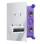 Душовий гарнітур прихованого монтажу Corsan CMZ069TCH CHROM + BOX хром з термостатом (647014)