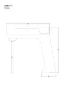 Смеситель для раковины (умывальника) Corsan TRINO BLACK MATT черный низкий (CMB7111BL)