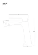 Corsan Trino Смеситель для биде, хром (CMB7131CH)