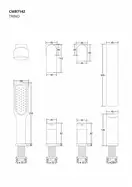 Смеситель для ванны CORSAN TRINO CHROME на борт ванны (CMB7142CH)