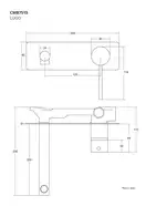 Смеситель для раковини (умывальника) CORSAN LUGO GOLD + BOX скрытого монтажа (CMB7515GL)