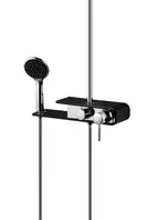 Душовий гарнітур Corsan KLAR FIBER CHROME BLACK (CMN002BL)