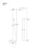 Душовий гарнітур Corsan ANGO BLACK MATT з термостатом (CMN019)