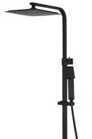 Душевой гарнитур Corsan ANGO BLACK MATT с термостатом и изливом (CMN02TBLW)