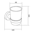 Стакан для зубных щеток MEXEN REMO BLACK (MEX-7050738-70)