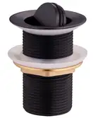 Донный клапан для раковины MEXEN BLACK поворотный без перелива (MEX-79913-70)