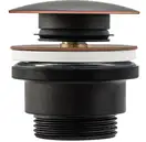 Донный клапан для умывальника REA KLIK-KLAK OLD BLACK черный (REA-A5218)