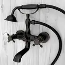 Смеситель для ванны REA RETRO OLD BLACK черный настенный (REA-B0224)