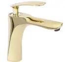 Смеситель для раковины (умывальника) REA ORBIT GOLD золотой низкий (REA-B2050)