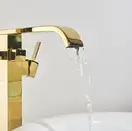 Смеситель для ванны REA CARAT GOLD золотой напольный (REA-B5231)